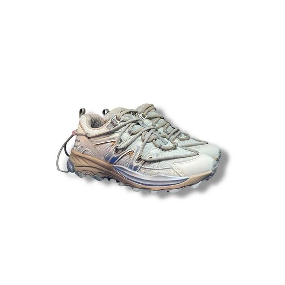 Steve Madden Watts Sneakers Women's 7.5 Beige Mesh Chunky Trail Bungee Cord Lace - Picture 1 of 9